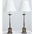 French, 19th century pair of very tall silver-plated altar candlesticks from a church or cathedral, electrified as table...