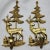1950s Brass Deer & Pine Tree Candle Sconces- a Pair For Sale - Image 6 of 7