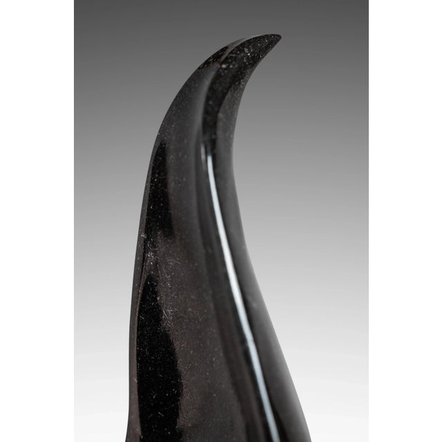 Post Modern Two-Piece Sculpture in Solid Black Marble, Usa, C. 1980's For Sale - Image 10 of 12
