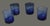 Late 20th Century Vintage Set of Four Libby Blue Octagon Shaped Drinking Tumblers Rocks Glasses For Sale - Image 5 of 6