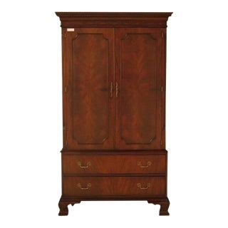 Henkel Harris Model #1246 Chippendale Mahogany Armoire Cabinet For Sale