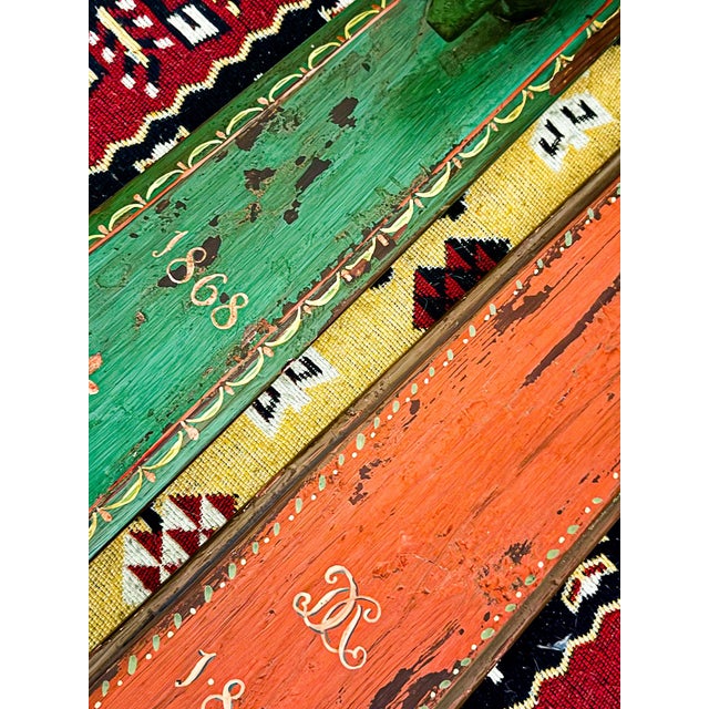 Rustic European Rare Pair of 19th-Century Norwegian Courtship Mangle Boards - Dated 1868 & 1879 For Sale - Image 3 of 12