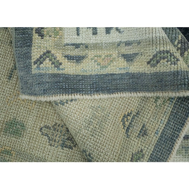 Textile Turkish Oushak Rug 4' x 11'11" #18096 For Sale - Image 7 of 8