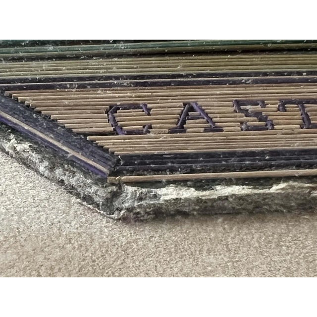 Mexican Artist, Popotillo Chapultepec & Palacio Diptych, 1890s-1910s, Straw Mosaic, Framed For Sale - Image 4 of 7