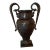 Large Mid 20th Century Egyptian Style Double-Handled Bronze Vase For Sale