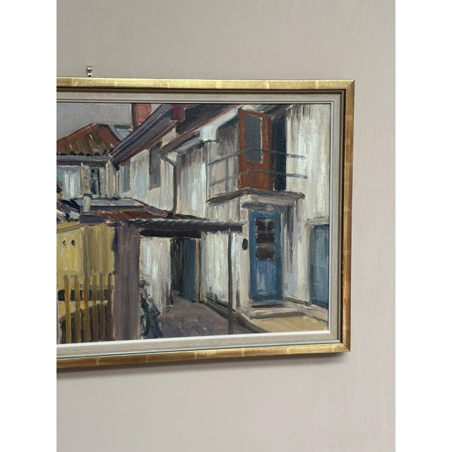 Gunnar Svensson, Urban Street, 1960s, Oil on Canvas, Framed For Sale - Image 10 of 16