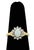 Opal and Tanzanite 10K Yellow Gold Jewelry Set, including one ring adorned with one white opal cabochon weighing approx....