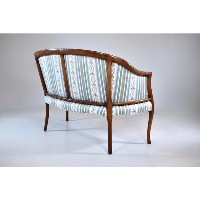 Georgian Mahogany Upholstered Settee, Usa, 1990s For Sale - Image 9 of 13