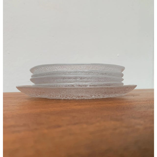 Glass Vintage Finnish Glas Plates Solaris by Tapio Wirkkala for Iittala, Set of 5 For Sale - Image 7 of 18
