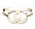 Chanel Chanel Light Gold CC Pink Princess Crystal Bangle Bracelet For Sale - Image 4 of 4