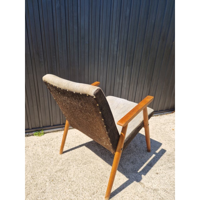 Wood Vintage Scandinavian Armchair, 1960s For Sale - Image 7 of 13