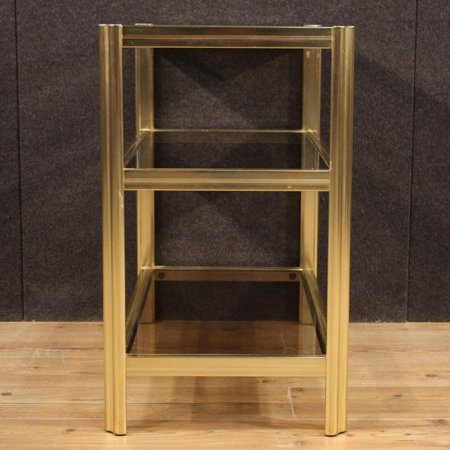 1980s Side Table in Gilded Metal, 1980 For Sale - Image 5 of 13