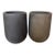 Pair of Monumental Cylinder Planters - Brutalist Bullet Form - Dark Slate For Sale