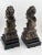 1940s Rare Antique Pair of Victorian-Era Bronze Lion Rampart Bookends on Pedestal. For Sale - Image 5 of 16