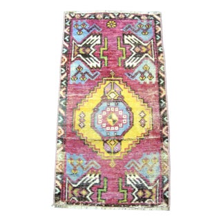 Vintage Bohemian Oushak Rug, 1960 For Sale