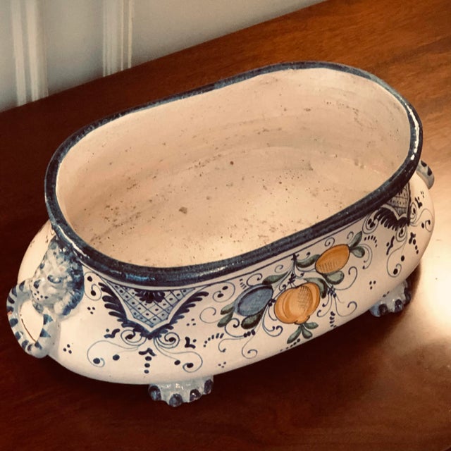 Large 19th Century Italian Maiolica Jardinière For Sale - Image 9 of 13