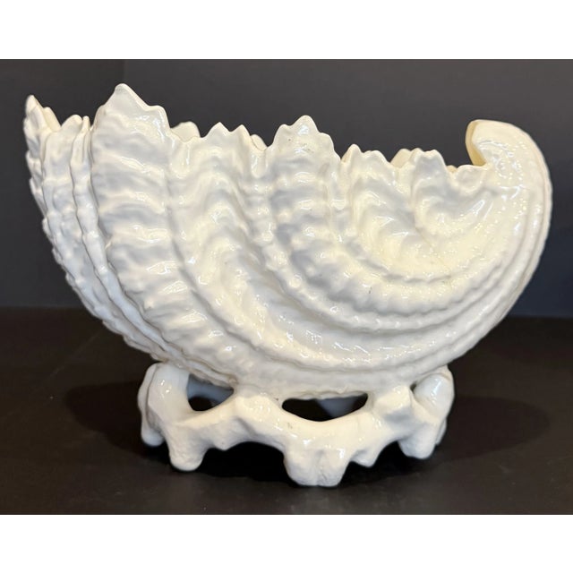 1900 - 1909 Early 1900s Creamware Shell Serving Bowl For Sale - Image 5 of 8