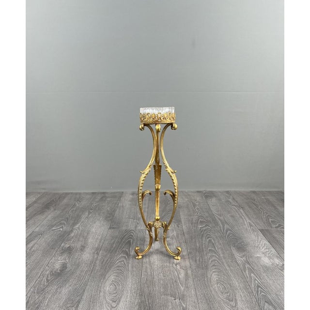 20th Century Standing Ashtray in Gilt Bronze and Crystal For Sale - Image 10 of 10