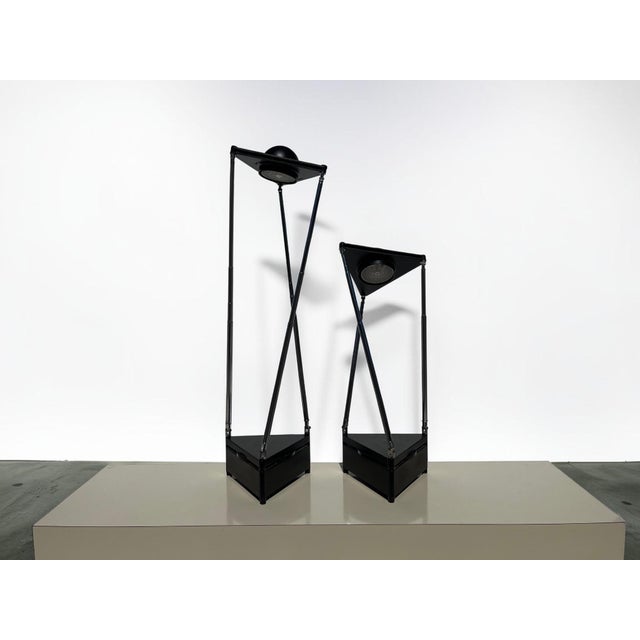 Metal Pair of Ferdinand Alexander Porsche Kandido Table Lamps for Luci Italia, 1980s For Sale - Image 7 of 18