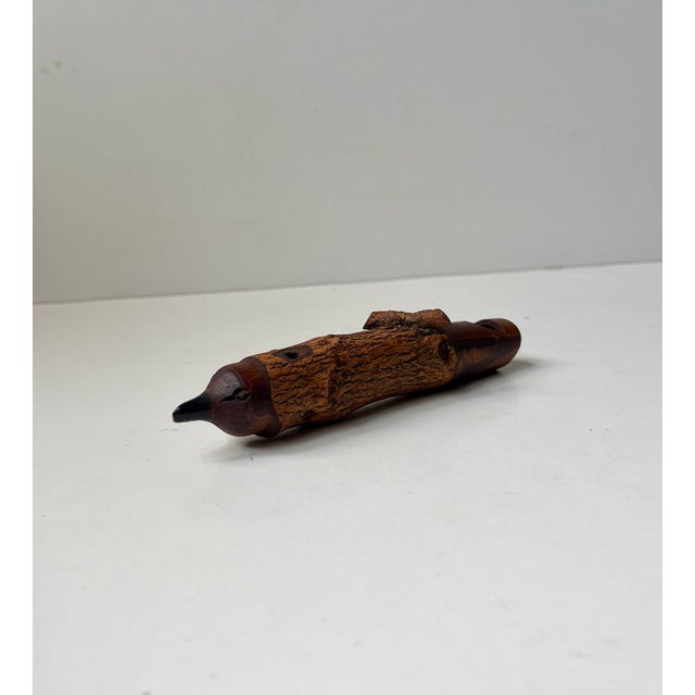 Antique Swiss Bird Whistle in Hand-Carved Wood, 1890s For Sale - Image 10 of 10