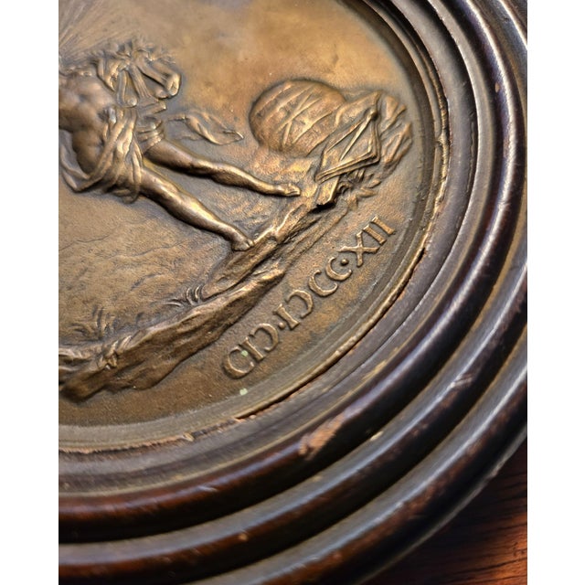 Grand Tour Ebonized Framed Bronze Relief Plaque of Count Lorenzo Magalotti, 19th Century For Sale - Image 9 of 16