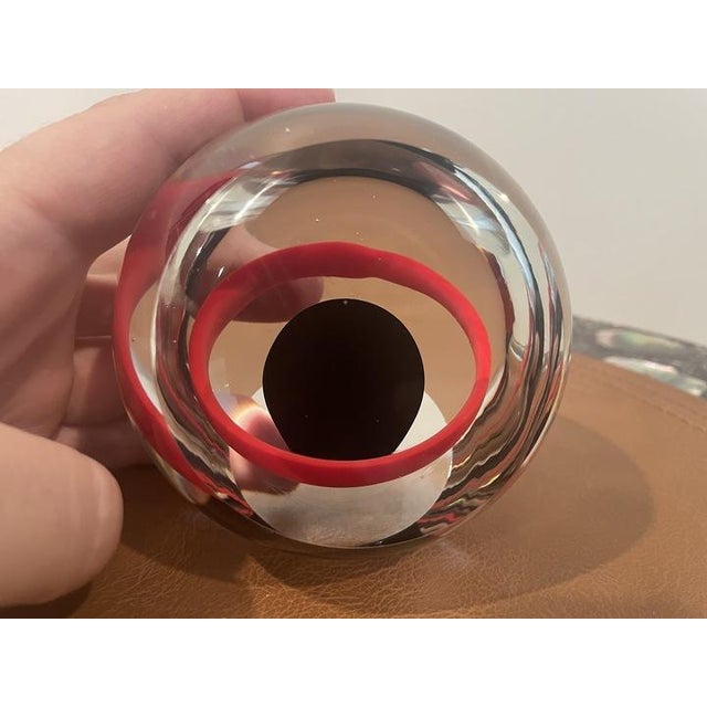 Mid-Century Modern 1960s Czech Art Glass Hut-Shaped Paperweight For Sale - Image 3 of 4