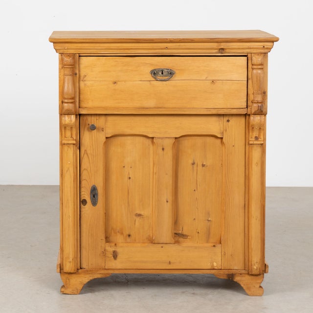 Farmhouse 19th Century Hungarian Pine Cabinet Sideboard With Drawer For Sale - Image 3 of 18
