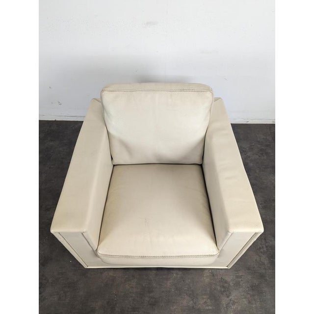 Cream Leather Lounge Chair from Rivolta, Italy, 2000s For Sale - Image 10 of 11