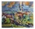View of a Town, 1950s, Watercolor For Sale