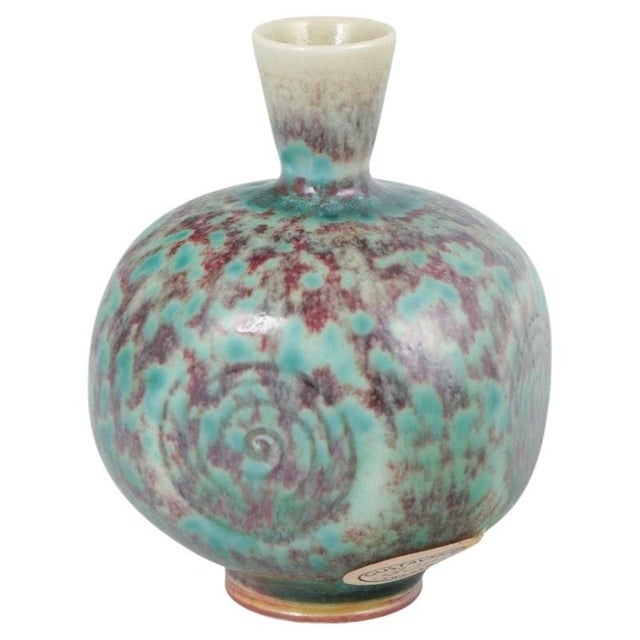 Small Vase with Hares Fur Glaze by Berndt Friberg For Sale - Image 5 of 5