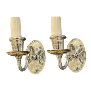 1920's Small One Light Mirror Sconces For Sale