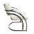 DIA - Design Institute America Milo Baughman Style Cantilever Dining Chairs in White and Chrome - Set of 5 For Sale - Image 4 of 9