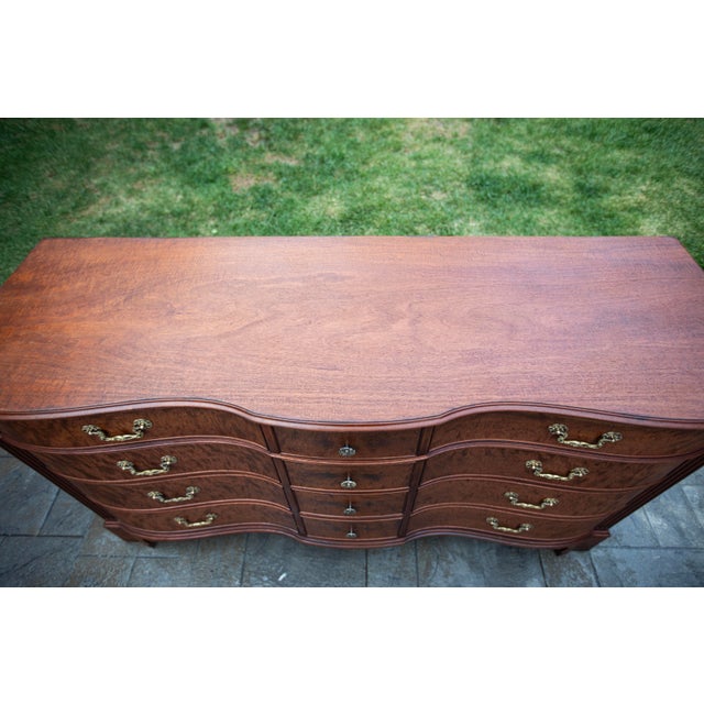 1950s Vintage Kindel Mahogany 12-Drawer Dresser For Sale - Image 5 of 10
