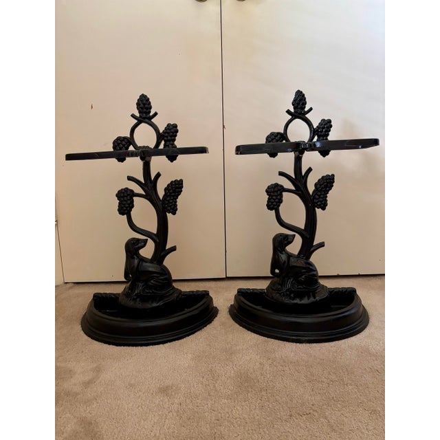 English Antique Cast Iron Umbrella & Cane (Walking Stick) Stands For Sale - Image 3 of 5