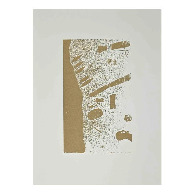 Franco Gentilini, Abstract Composition, Offset Print, 1970s For Sale