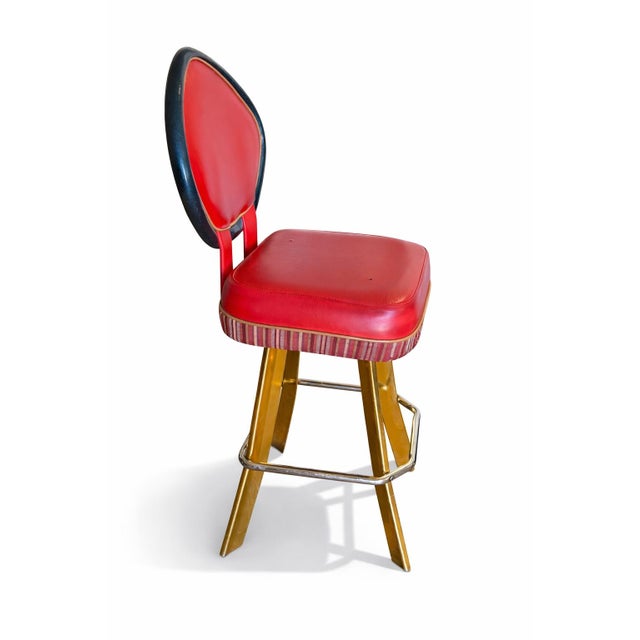 Pair of Vintage Late 90s Y2k Las Vegas Sahara Casino Chairs Bar Stools Man Cave For Sale - Image 4 of 10