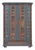 Rustic Farmhouse Folk Art Painted Bridal Cabinet, 1841 For Sale