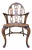 Vintage Gothic Revival Windsor Armchair Attributed to Theodore Alexander For Sale