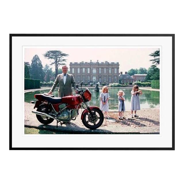 Motorcycling Lord 1961 by Slim Aarons Framed C-Print For Sale