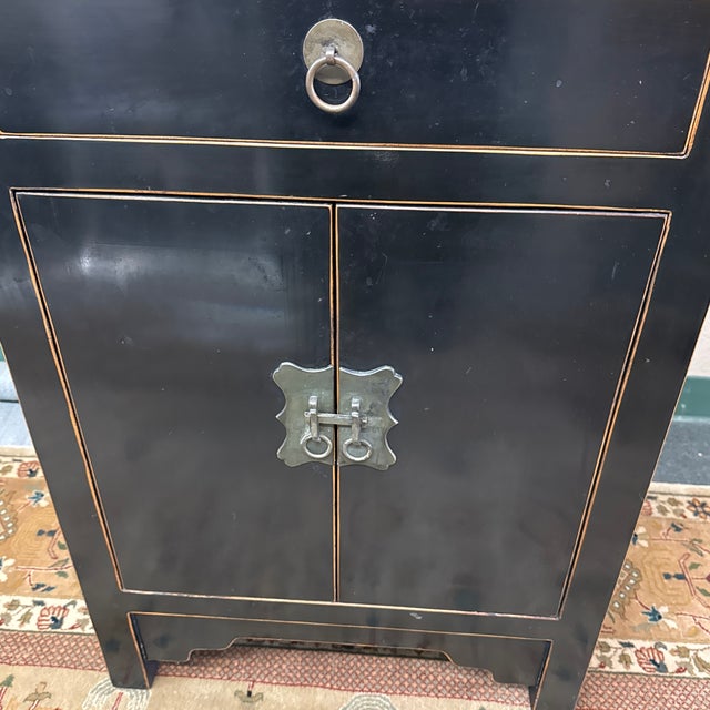 Early 21st Century Asian Mini Black Lacquer Chest For Sale - Image 5 of 11