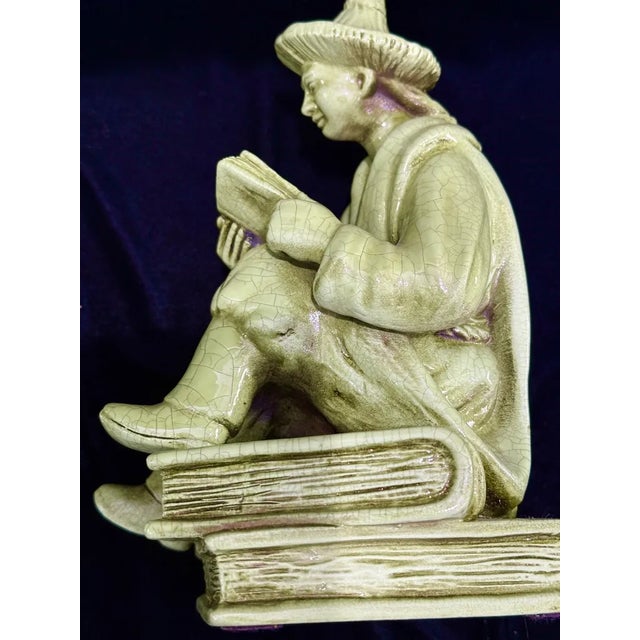 Asian Figurine Bookends From Italy For Sale - Image 4 of 11