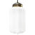 White Vintage White Opaline Glass and Brass Pendant Lamp For Sale - Image 8 of 8