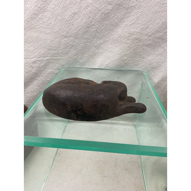 Antique Resting Fox Iron Doorstop For Sale - Image 4 of 5