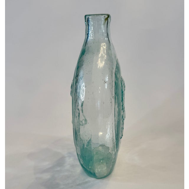 Antique Americana Aqua Glass Flask George Washington Zachary Taylor Circa 1848 For Sale In New York - Image 6 of 12