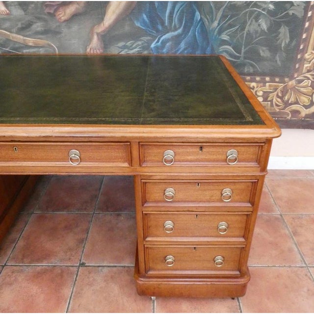 Large Antique Faded Mahogany Desk from Howard & Sons, 1860 For Sale - Image 15 of 17