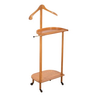 Scandinavian Modern Beech Wood Valet Stand, 1960s For Sale