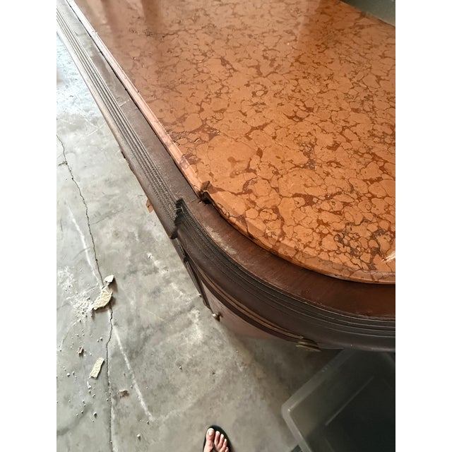 French Late 19th Century French Belle Époque Louis XV Revival Bombe Marble-Top Chest For Sale - Image 3 of 18