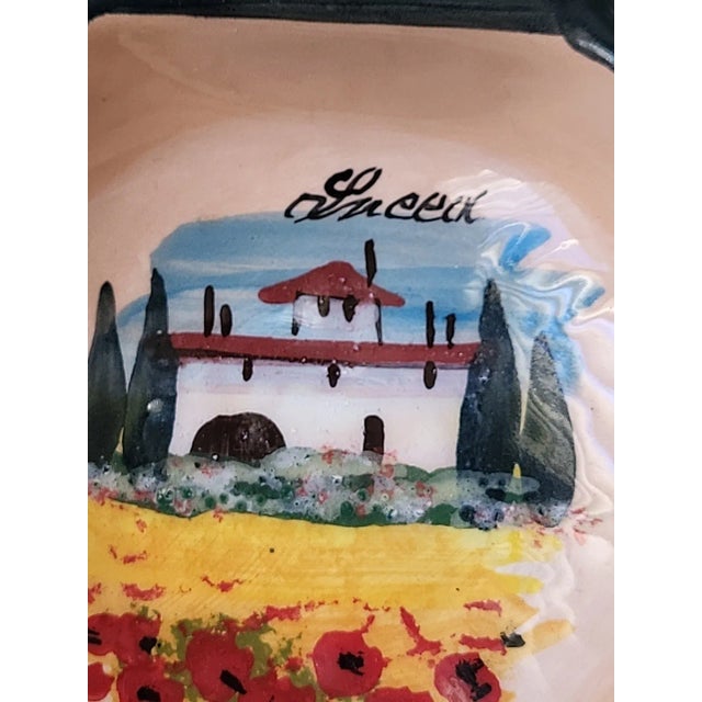 Italian Early 20th Century Italian Handpainted Girasole Ceramic Serving Bowl For Sale - Image 3 of 6