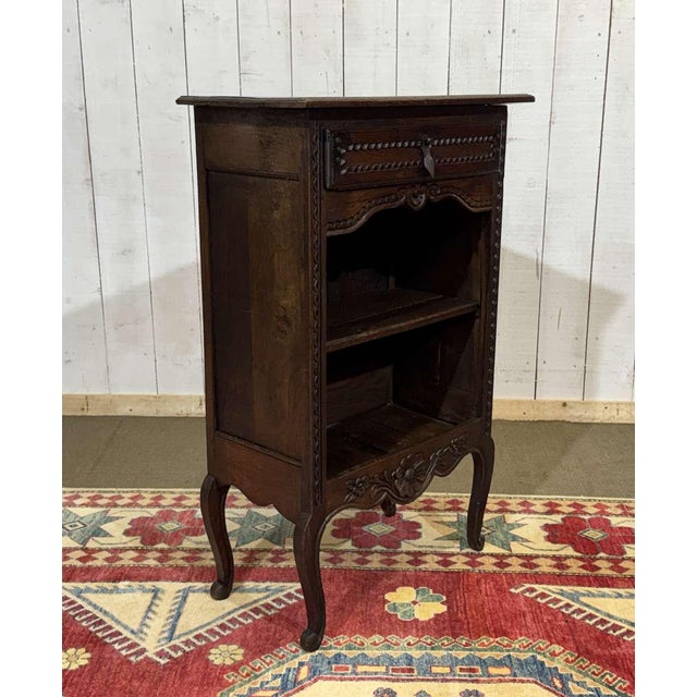 Louis XV Style Oak Bookcase with Drawer, 1900s For Sale - Image 4 of 13
