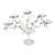 Vintage Tole Vine and Grape Motif Five Arm Candelabra For Sale